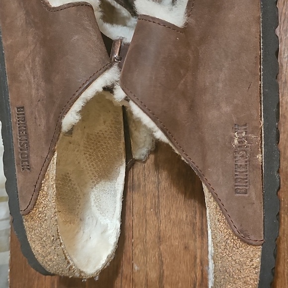 Birkenstock Mens Arizona Shearling Leather Sandals Size 12 - Picture 6 of 9